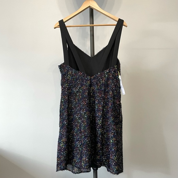 [BCBGeneration] Black/Multi Flocked Mini Dress - Picture 7 of 8